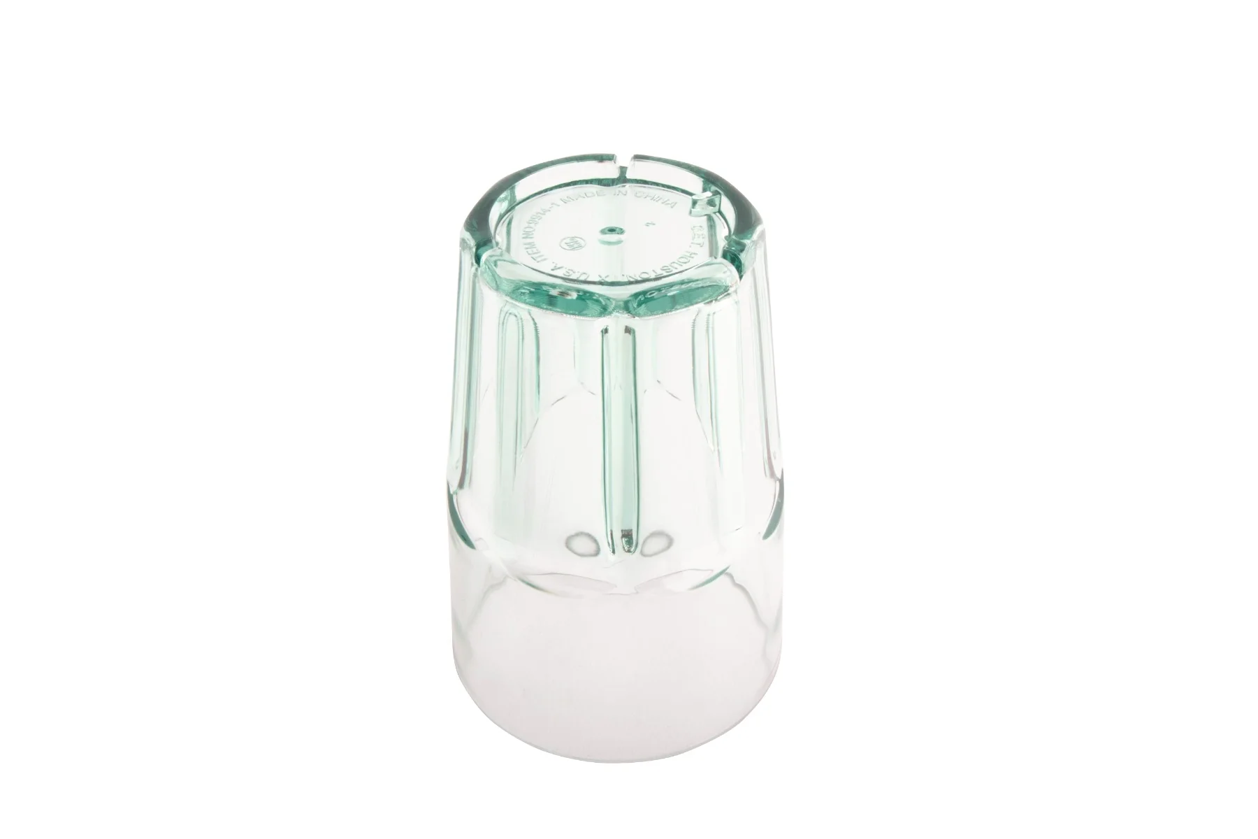 GET 9914-1-JA Bahama SAN Plastic Stackable Paneled Double Rocks Tumbler 14 oz. - Jade - 72/Case - Image 3