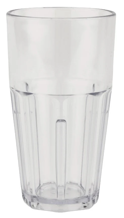 GET 9916-1-CL Bahama SAN Plastic Stackable Paneled Cooler Tumbler 16 oz. - Clear - 24/Box
