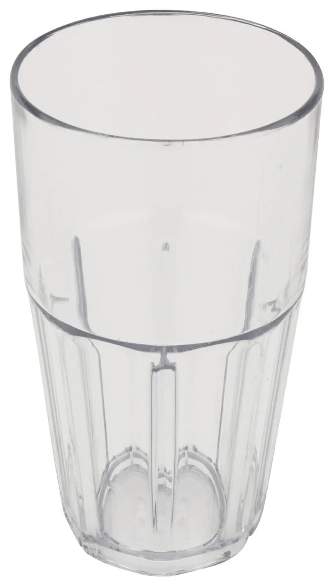 GET 9922-1-CL Bahama SAN Plastic Stackable Paneled Cooler Tumbler 22 oz. - Clear - 72/Case - Image 2