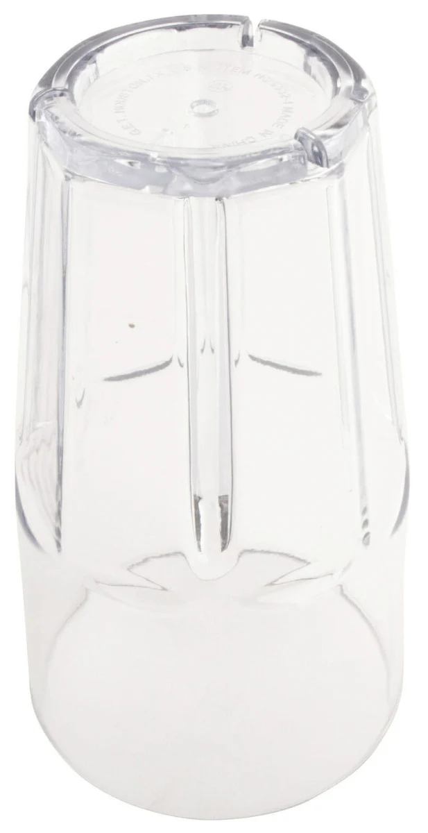 GET 9932-1-CL Bahama SAN Plastic Stackable Paneled Cooler Tumbler 32 oz. - Clear - 24/Box - Image 3