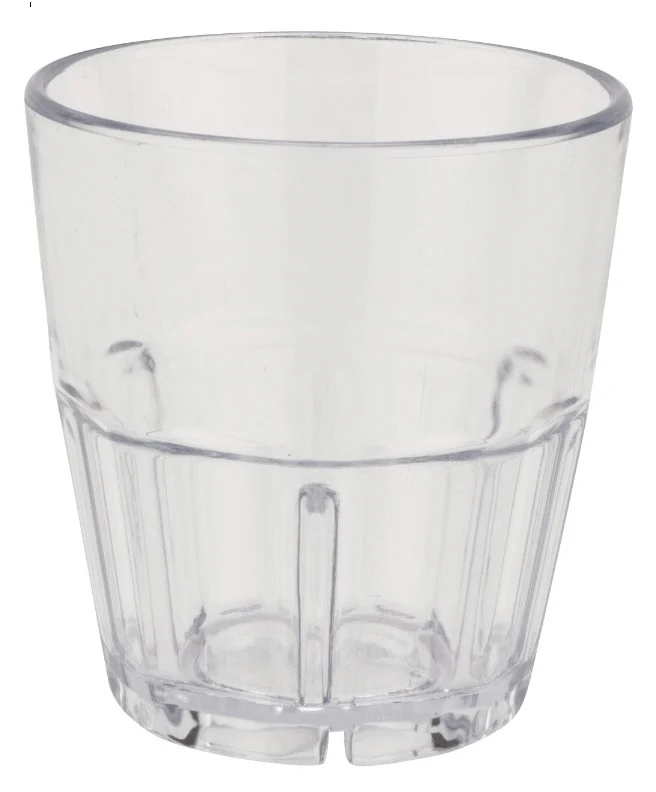 GET 9955-1-CL Bahama SAN Plastic Stackable Paneled Cooler Tumbler 5-1/2 oz. - Clear - 24/Box