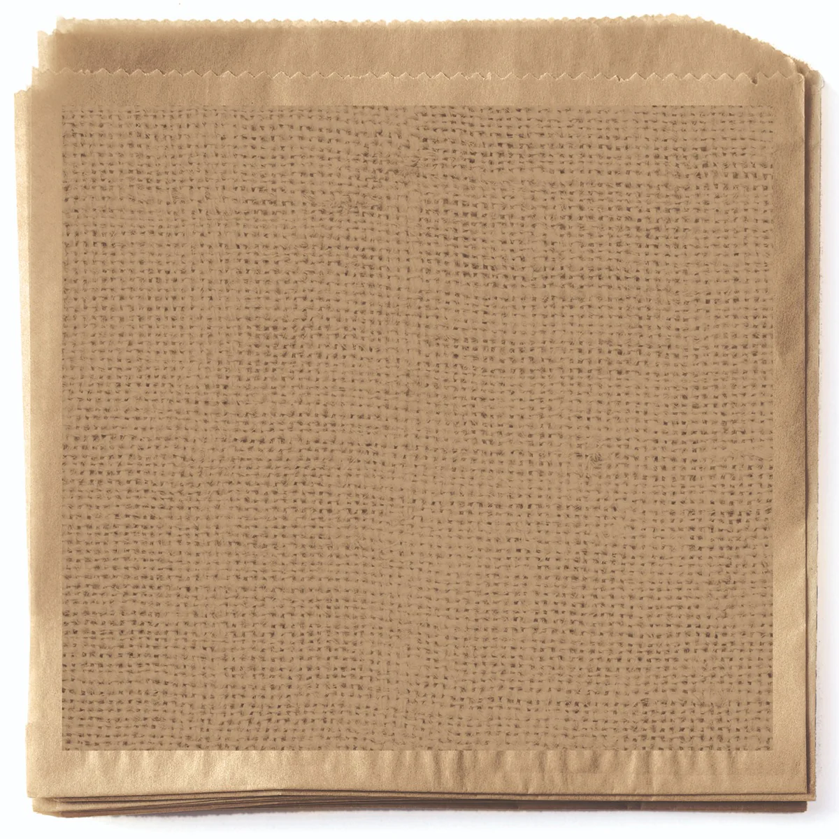 GET P-BUR-77-BR Food-Safe Double-Open Bag / Wire Cone Basket Liner 7" x 7" - Burlap on Brown - 2,000/Case - Image 2