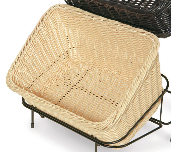 GET WB-1510-N Designer Polyweave Bread & Bun Cascading Basket 9-1/4" x 13" x 4" & 7"H - Natural - Image 2