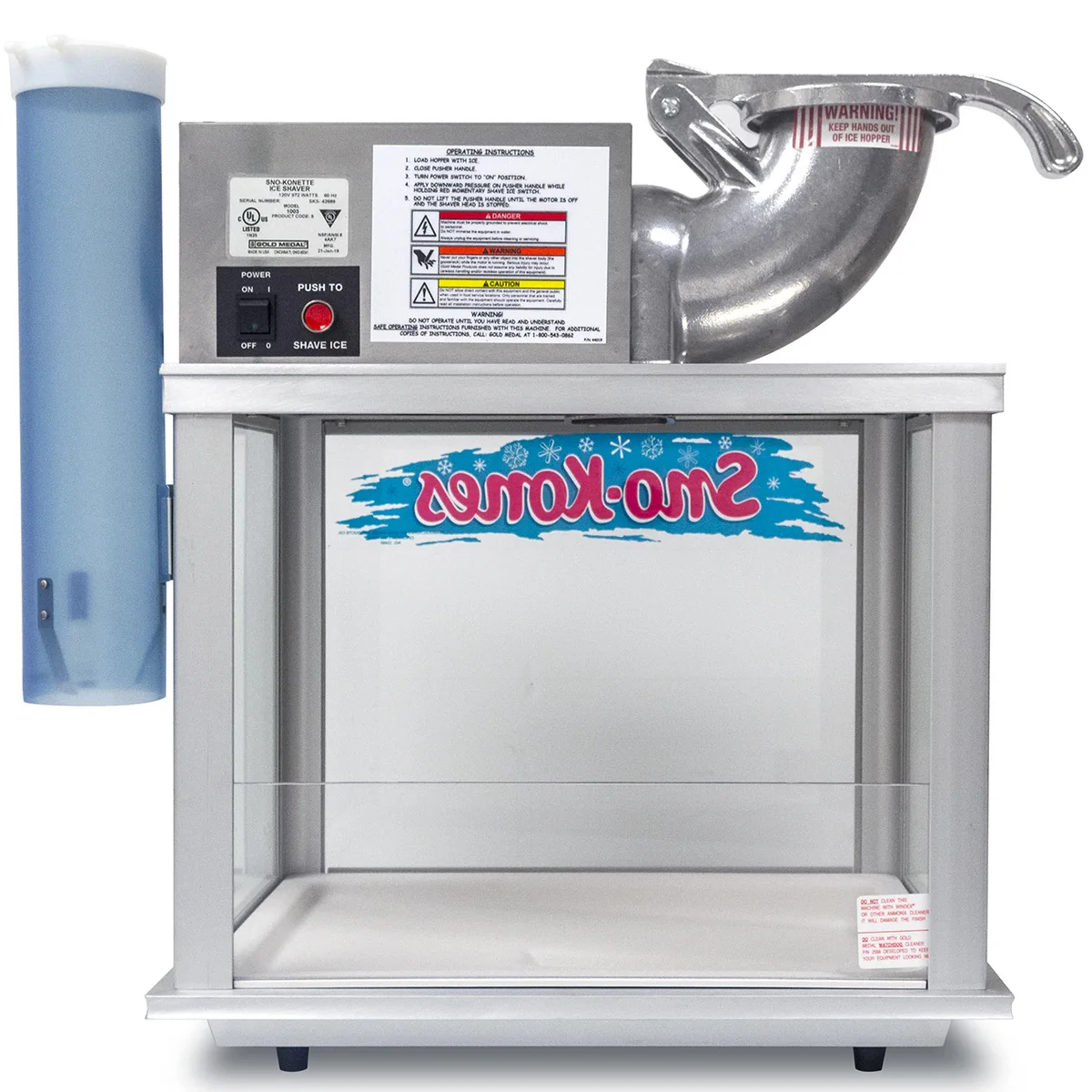 Gold Medal 1003S Sno-Konette Snow Cone Machine - 500-lb/hr Capacity - 120v - Image 5