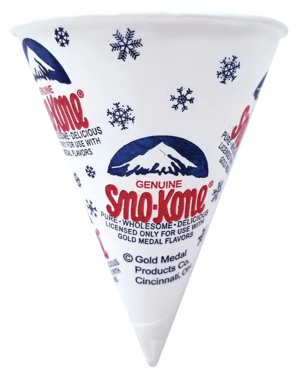 Gold Medal 1060M Sno-Kone Disposable Snow Cone Cups 6 oz. - 200/Sleeve - Image 2