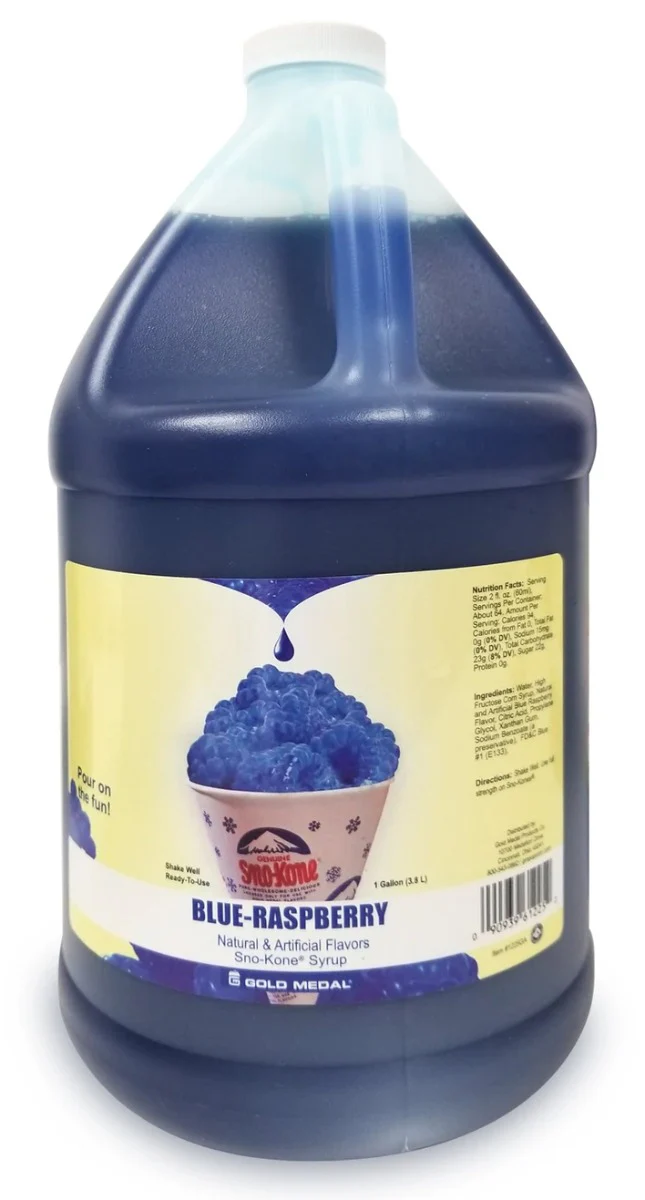 Gold Medal 1225 Ready-To-Use Sno-Treat Flavors Sno-Kone Syrup 1 gal. - Blue Raspberry