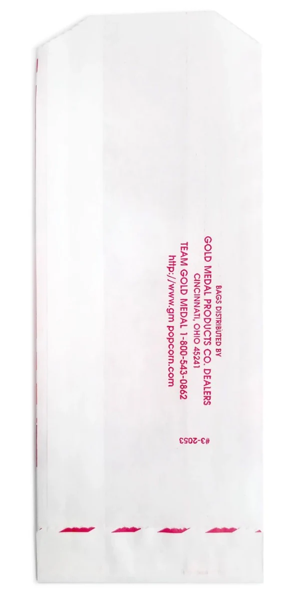 Gold Medal 2053 Disposable No. 3 Popcorn Bags - Holds 1 oz. per Bag - 1,000/Case - Image 2
