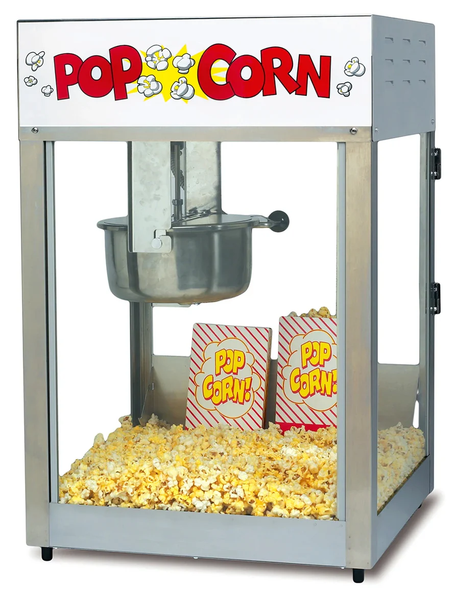 Gold Medal 2389 Lil' Maxx Popcorn Popper with 8 oz. Kettle & SS Dome - 120v