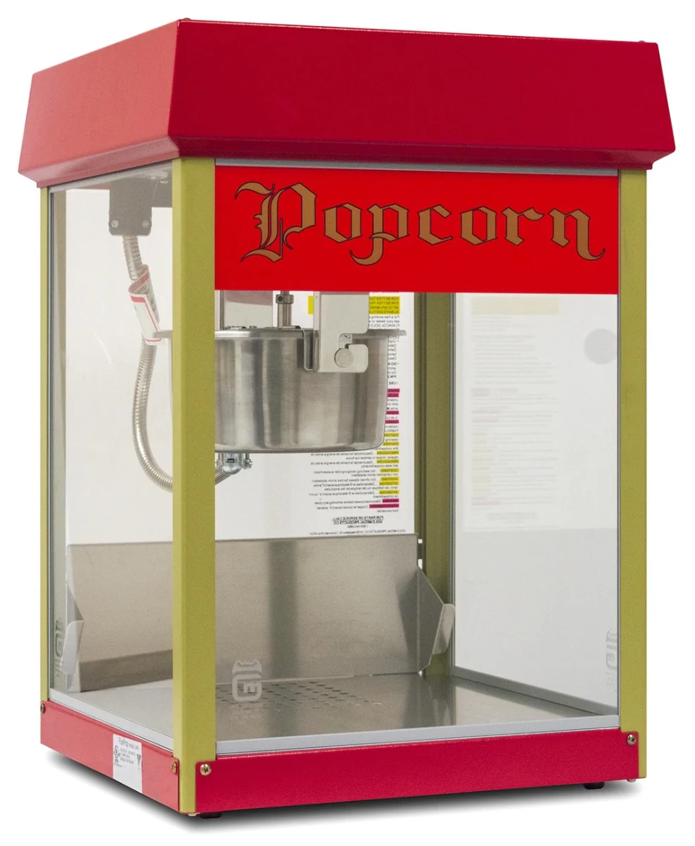 Gold Medal 2404 Red Fun Pop Popcorn Popper with 4 oz. Kettle & Red Dome - 120v - Image 2