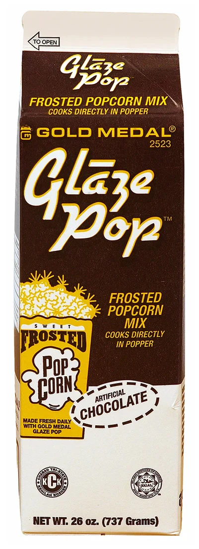 Gold Medal 2523 Glaze Pop Frosted Popcorn Mix 26 oz. - Chocolate