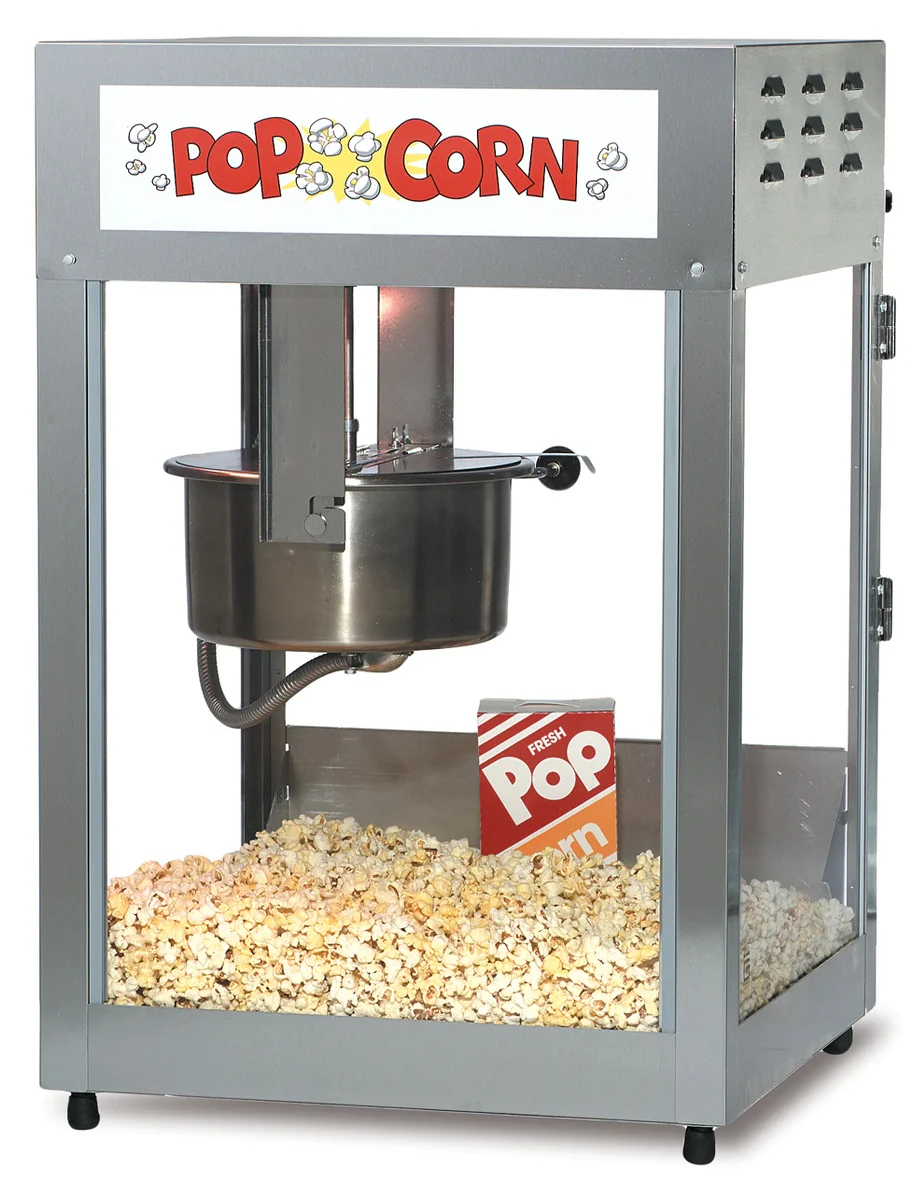 Gold Medal 2552 PopMaxx Value Line Popcorn Popper with 12/14 oz. Kettle & SS Dome - 120v