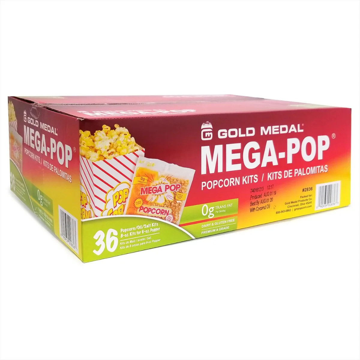 Gold Medal 2836 Mega Pop Corn/Oil/Salt Kits for 6 oz. Kettles - 36/Case - Image 4