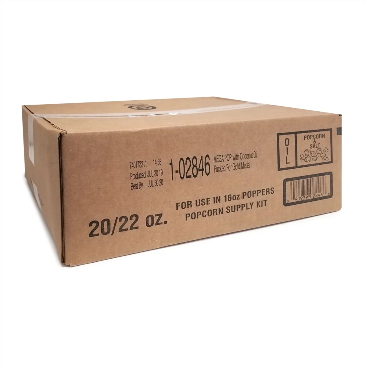 Gold Medal 2846 Mega Pop Corn/Oil/Salt Kits for 16 oz Kettles - 20/Case - Image 3