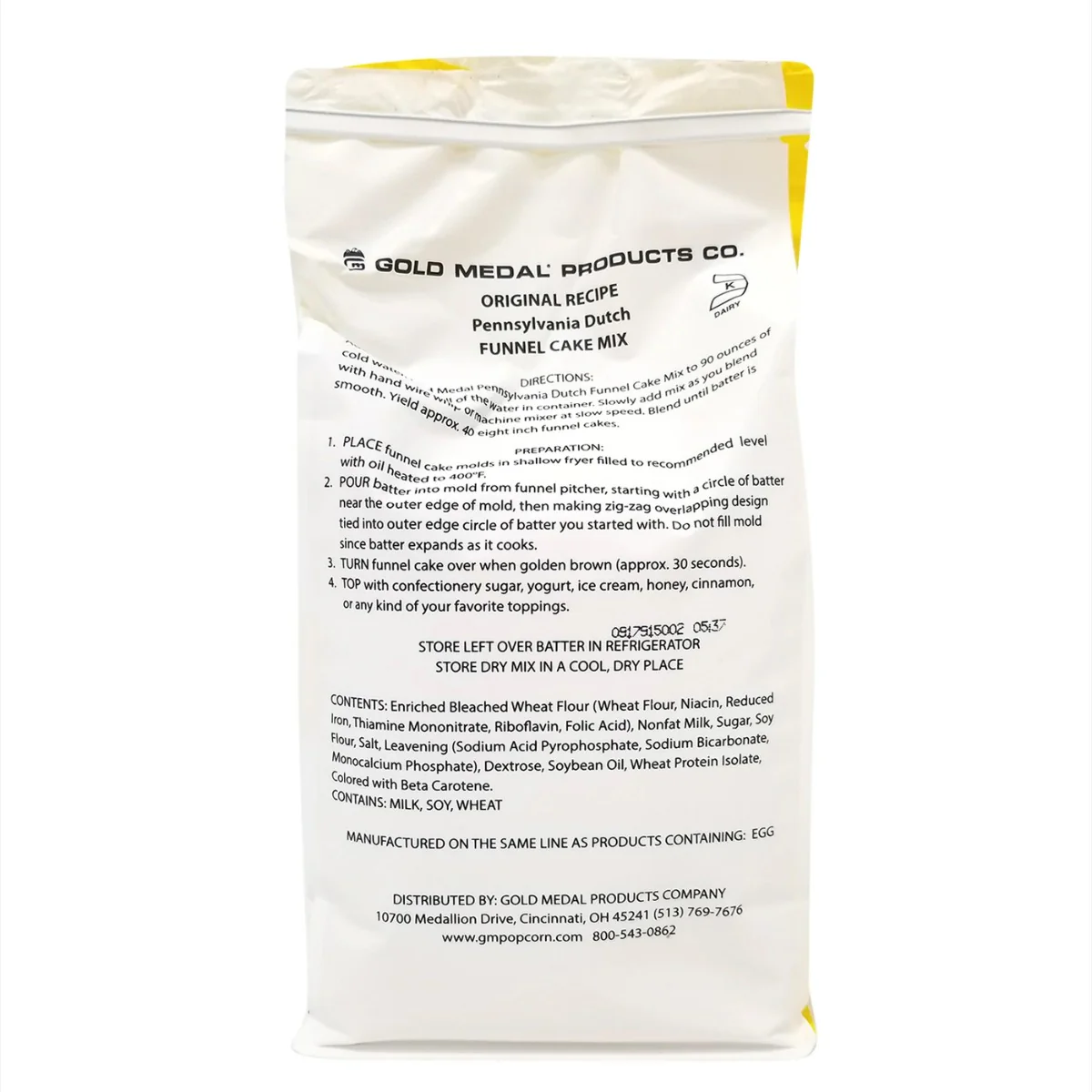 Gold Medal 5100 Deluxe Pennsylvania Dutch Funnel Cake Mix 5 lb. - 6/Case - Image 4