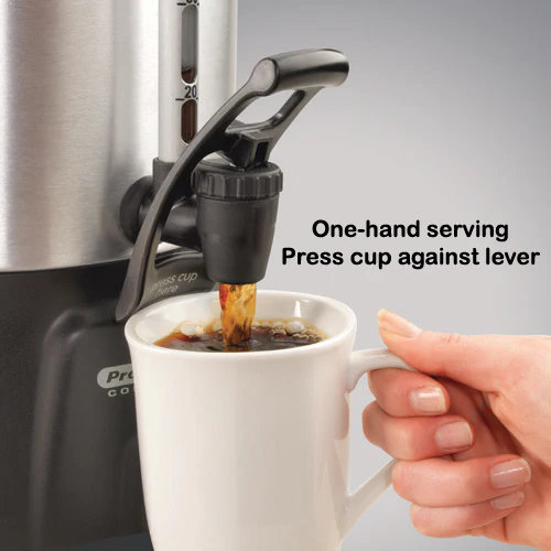 Hamilton Beach 45040R Proctor-Silex 40 Cup Coffee Urn Percolator – Aluminum - Image 3