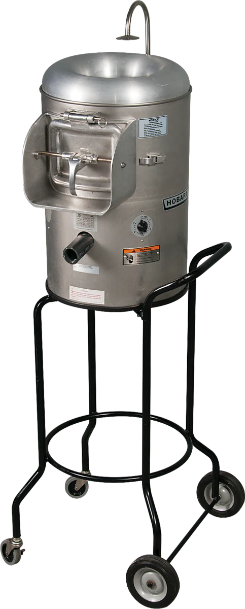 Hobart 6115-CBTSST Portable Vegetable / Potato Peeler Cabinet Base & Peel Trap with Stainless Steel Strainer - Image 4