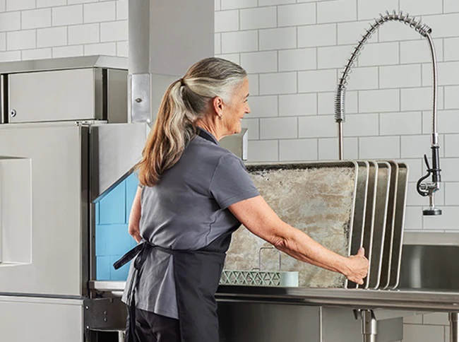 Hobart CL44EN-BAS Conveyor Dishwasher – 202 Racks/hr High Temp - Image 6