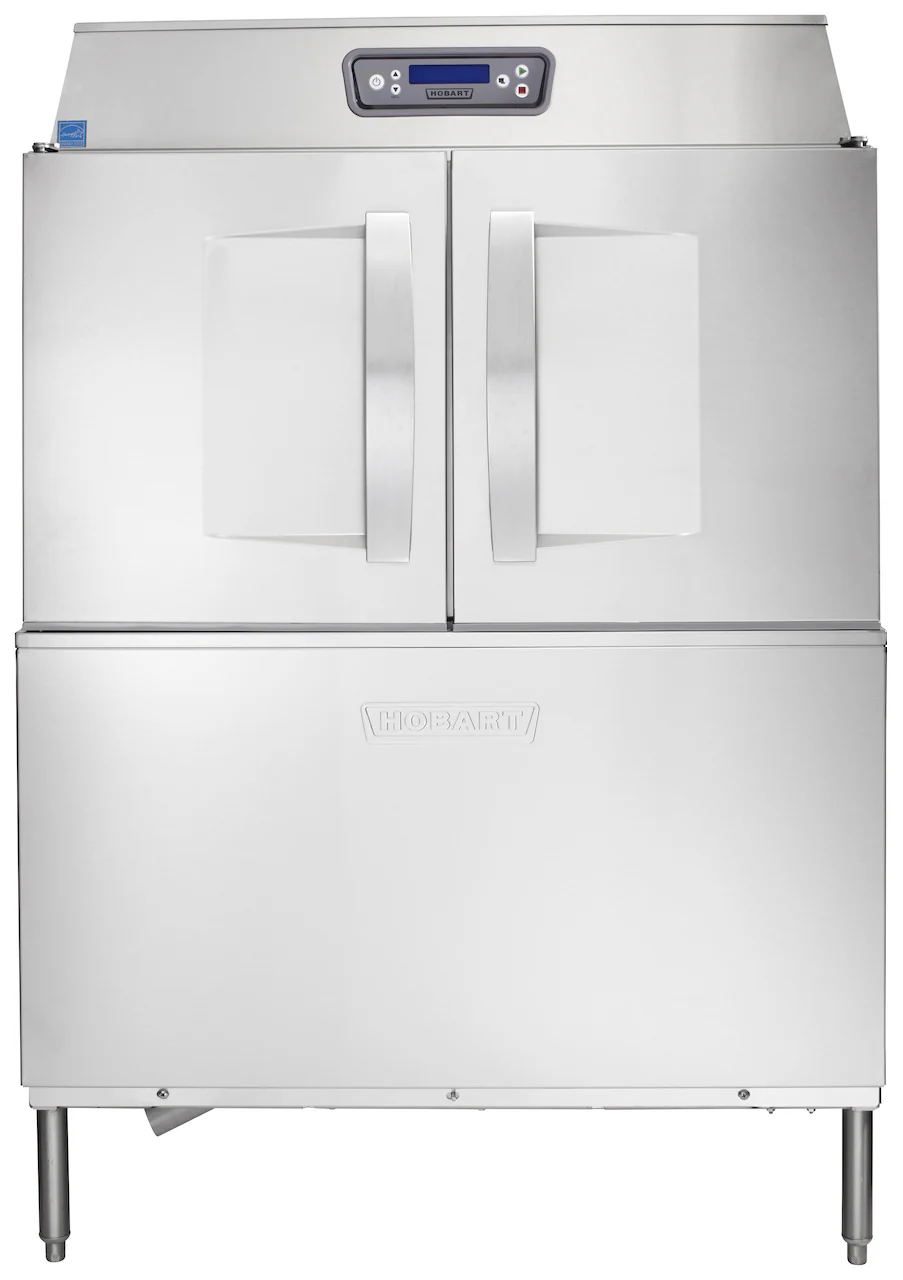 Hobart CL44EN-BAS8 1-Tank High Temp Conveyor Dishwasher with Booster Heater - Left to Right - 202 racks/hr - 208v/3, 30 kW