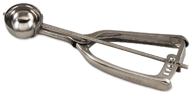 Browne 573470 Stainless Steel Ice Cream Disher with Twin Grip 1/2 oz. - Size 70