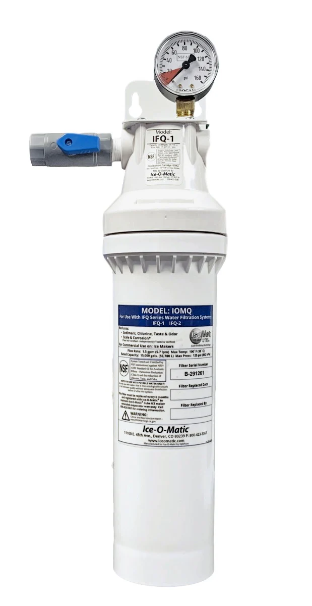 Ice-O-Matic IFQ1 Ice Machine Water Filter Manifold System - Single Cartridge - 0.5 Micron and 1.5 GPM