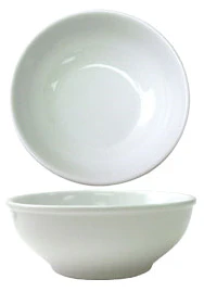International Tableware BL-18 Bristol Bright White Rolled Edge China Oatmeal / Nappie Bowl 19 oz. - 36/Case - Image 2