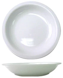 International Tableware BL-27 Bristol Bright White Rolled Edge China Soup Bowl 24 oz. - 24/Case - Image 2