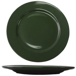 International Tableware CA-7-G Cancun Green Rolled Edge China Plate 7-1/8" Dia. - 36/cs - Image 2