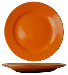 International Tableware CA-7-O Cancun Orange Rolled Edge China Plate 7-1/8" Dia. - 36/cs - Image 2