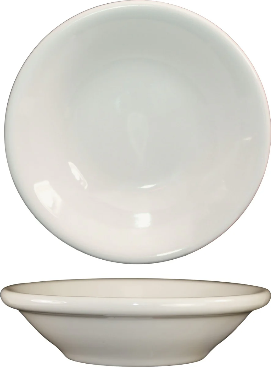 International Tableware RO-11 Roma American White Rolled Edge China Fruit Bowl 4-1/2 oz. - 36/Case