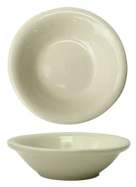 International Tableware RO-11 Roma American White Rolled Edge China Fruit Bowl 4-1/2 oz. - 36/Case - Image 2