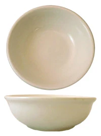 International Tableware RO-18 Roma American White Rolled Edge China Oatmeal / Nappie Bowl 16 oz. - 36/Case - Image 2