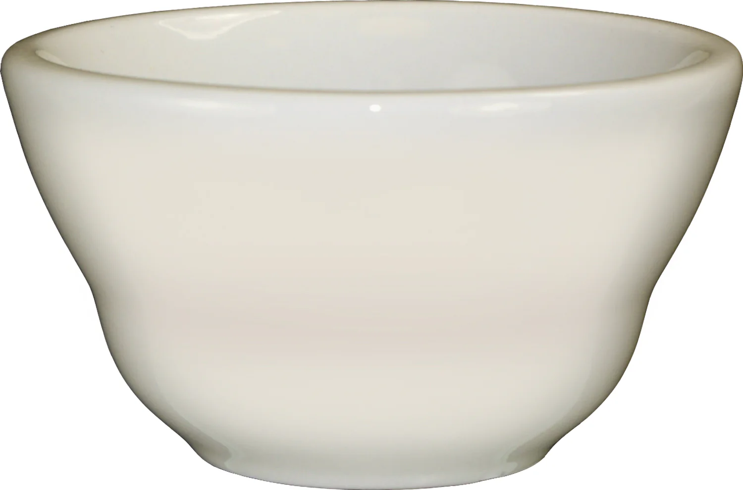 International Tableware RO-4 Roma American White Rolled Edge China Bouillon Cup / Bowl 7-1/4 oz. - 36/Case