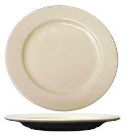 International Tableware RO-9 Roma American White Rolled Edge China Plate 9-3/4" Dia. - 24/cs - Image 2