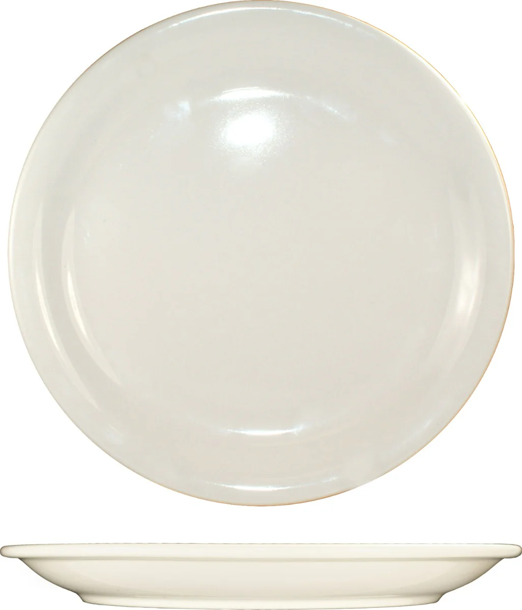 International Tableware VA-7 Valencia American White Narrow Rim China Plate 7-1/4" Dia. - 36/cs