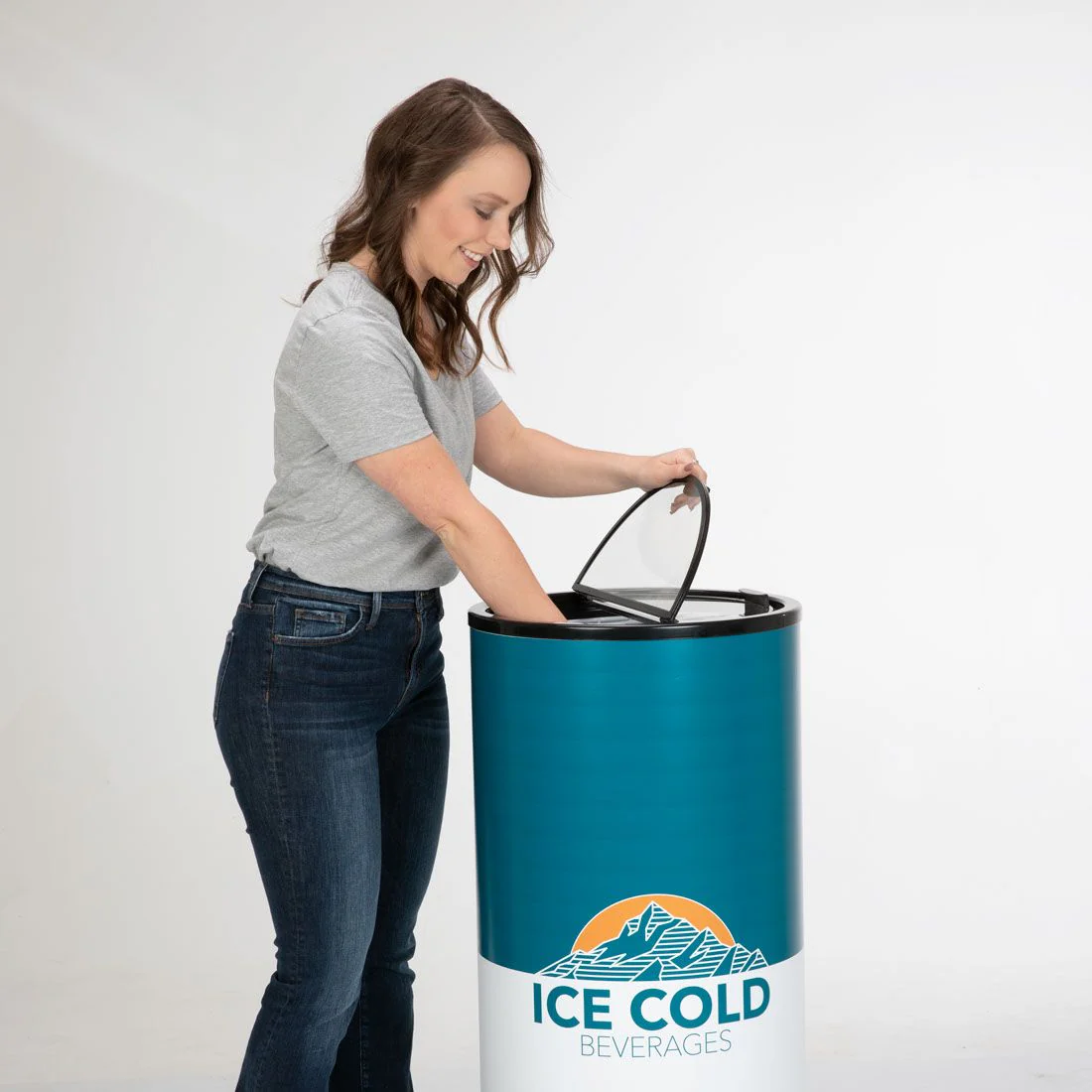 IRP 6001006 BREEZER II Portable Round Barrel Beverage Cooler with Adjustable Thermostat 17-1/2"Dia. x 37-7/8"H - Image 2