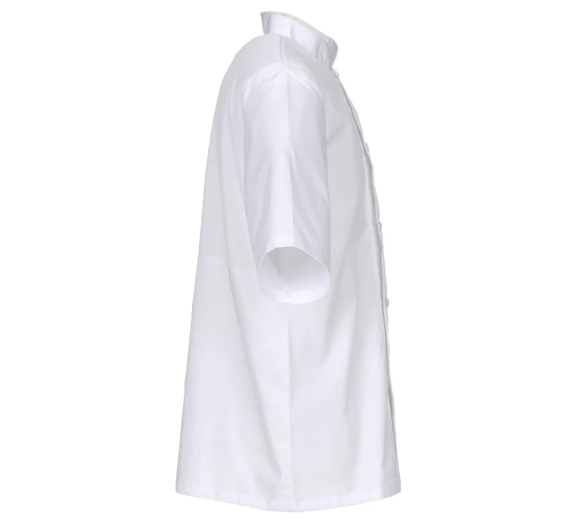 Chef Works JLCVWHTXS Unisex Montreal Cool Vent Short Sleeve Double-Breasted Chef Coat with Cloth Covered Buttons - White / X-Small - Image 11