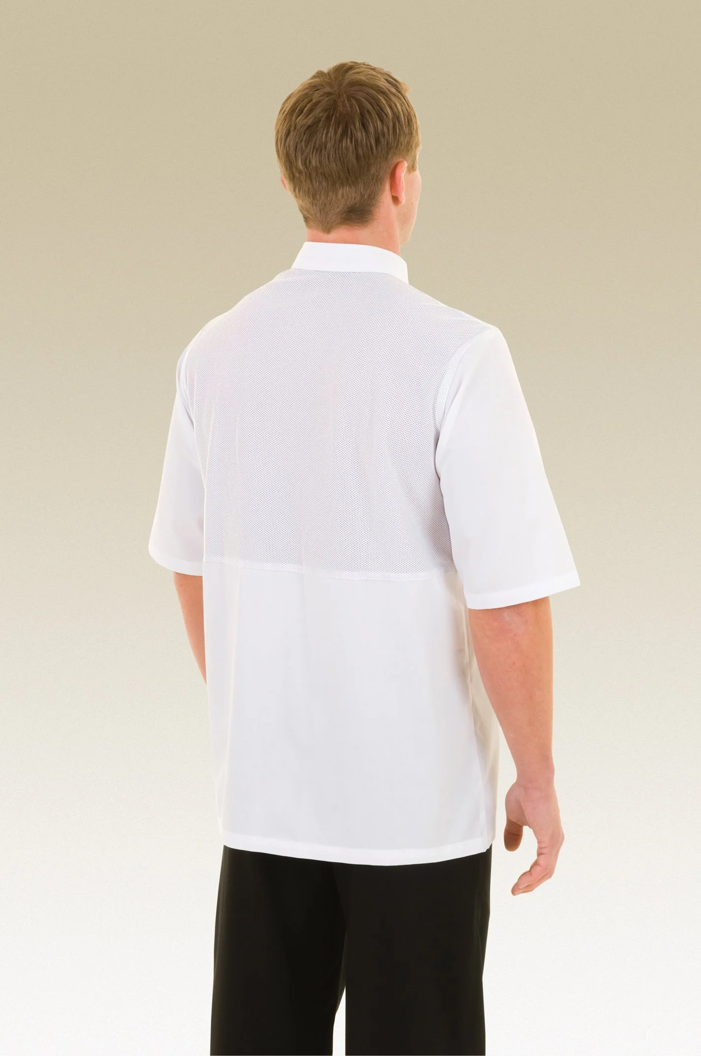 Chef Works JLCVWHTXS Unisex Montreal Cool Vent Short Sleeve Double-Breasted Chef Coat with Cloth Covered Buttons - White / X-Small - Image 2