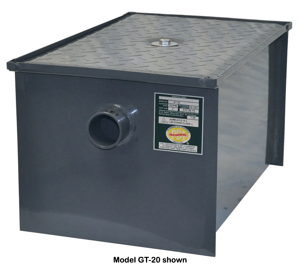 John Boos GT-70-X Grease Interceptor 70 lb. Grease Trap