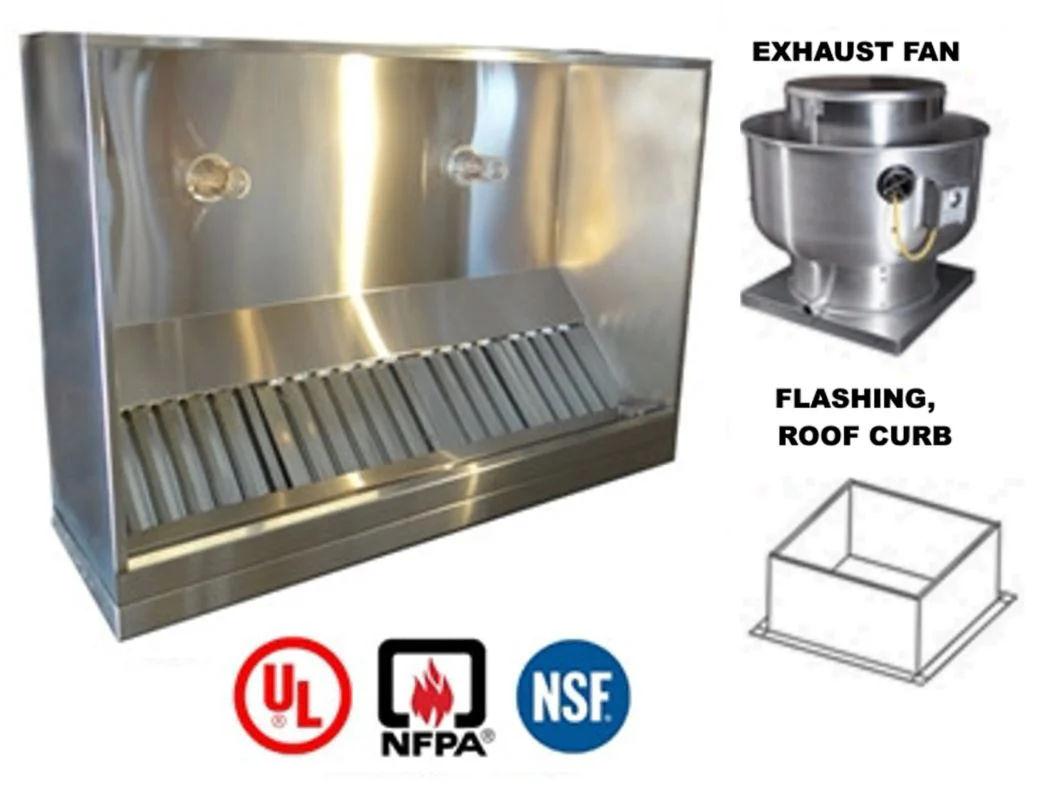 JRSPRO10-FF KIT 10ft Jean's Canopy Vent Hood with Exhaust Fan and Flashing