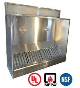 JRSPRO8-P 8ft Jean's Canopy Vent Hood with Plenum - Image 2