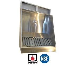 JRSVHSP6-P 6ft Jean's Shallow Front Vent Hood with Plenum - Image 2
