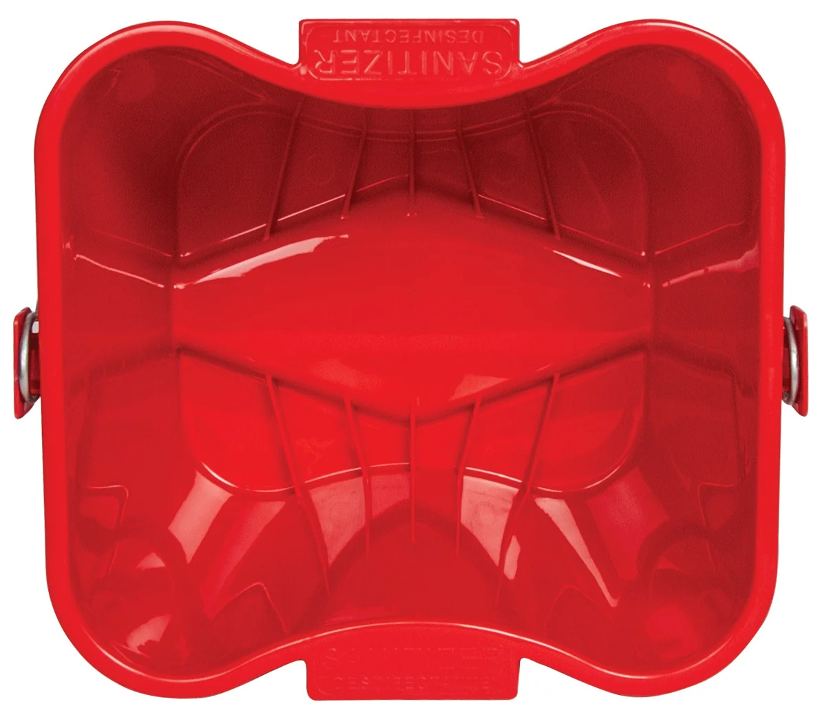 San Jamar KPP97RD Kleen-Pail Pro Red Plastic Sanitizing Pail 3 qt. - Image 2