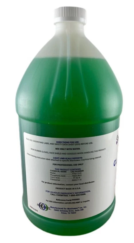 Manitowoc 9405803 Ice Machine Cleaner and DeScaler 1 gal. - Green - 4/Case