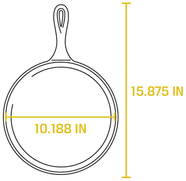 Lodge L9OG3 Round Seasoned Cast Iron Griddle Pan with Handle 10-1/2" - Image 5
