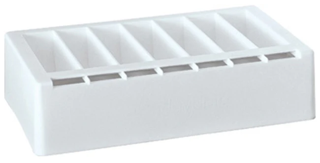 Ecolab Daydots 11331-01-00 Plastic Label Dispenser - White - Holds (7) 1/4" to 1" Rolls