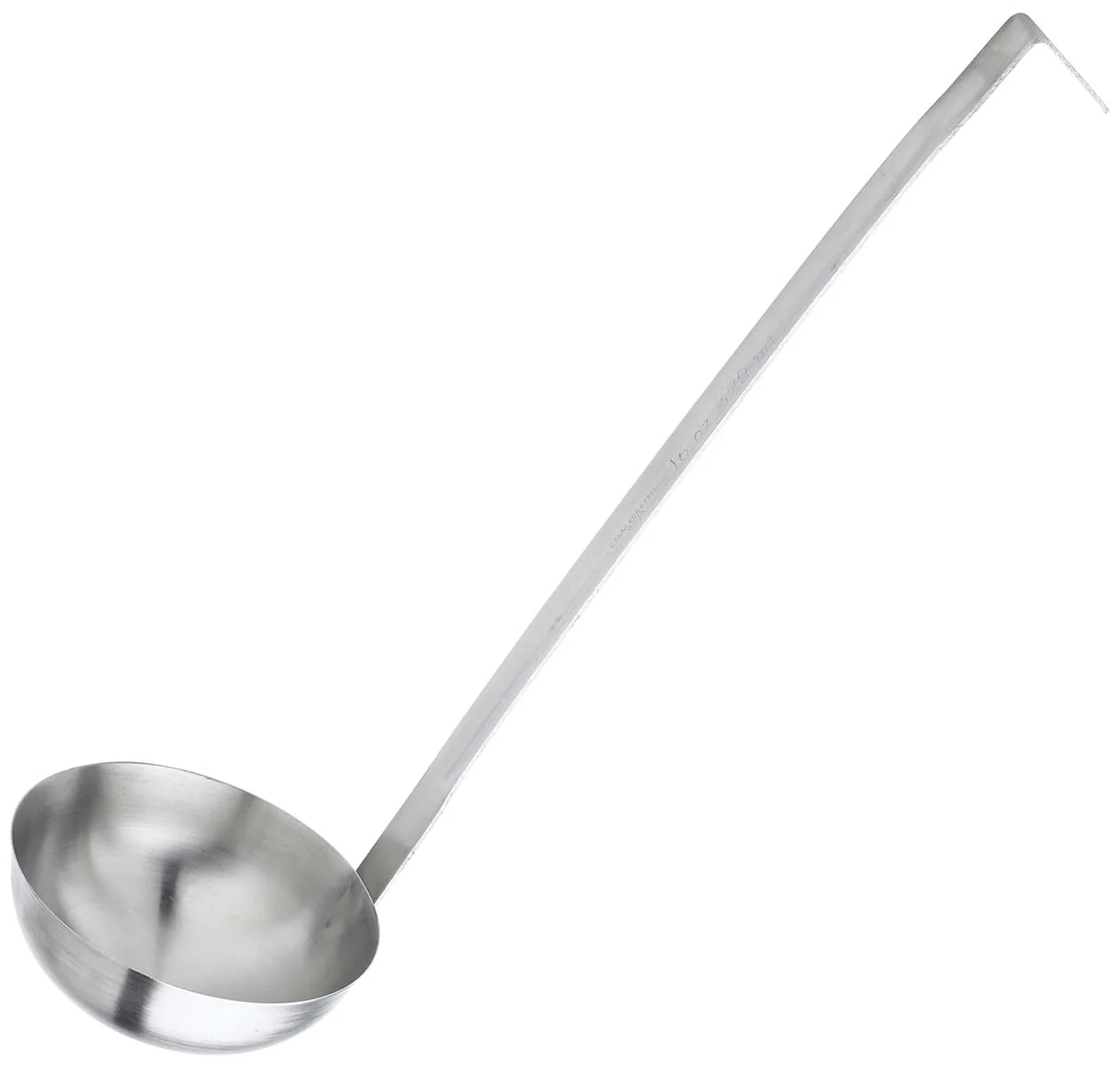 Browne 5747005 Conventional Two-Piece Two-Piece Stainless Steel Ladle with 10-1/2" Hooked Handle 1/2 oz.