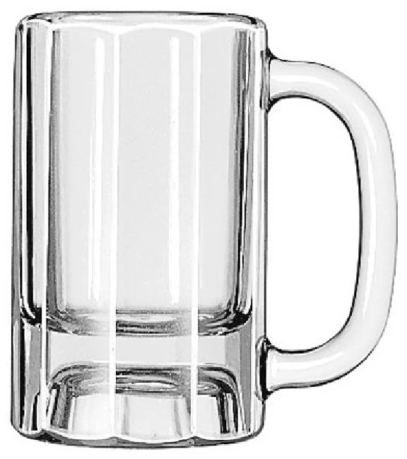 Libbey 5019 Paneled Glass Beer Mug 10 oz. - Clear - 12/Case