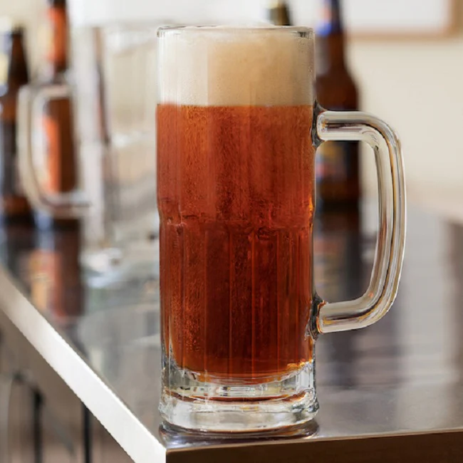 Libbey 5360 Tall Glass Beer Mug 22 oz. - Clear - 12/Case - Image 3