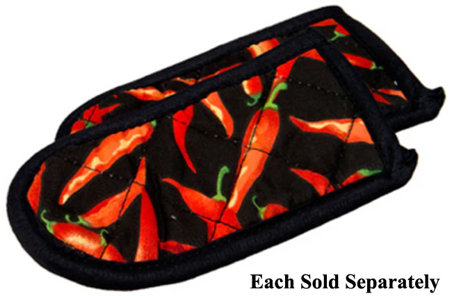 Lodge HH1 Fabric Hot Handle Holder / Mitt 8-1/16" - Red Chili Pepper - Image 3
