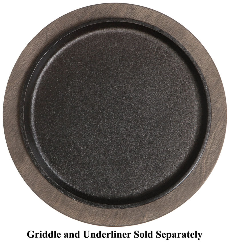 Lodge U7RP Round Wood Underliner with Walnut Finish 11-1/4" Dia. - for L70GH3 Griddle - Image 3